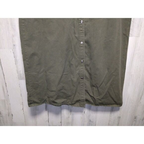 Roaman's Size B4 Green Canvas Sleeveless Dress - Picture 3 of 10